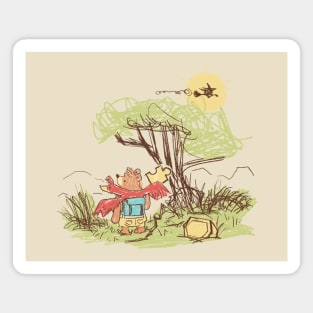 Classic Bear & Bird Magnet